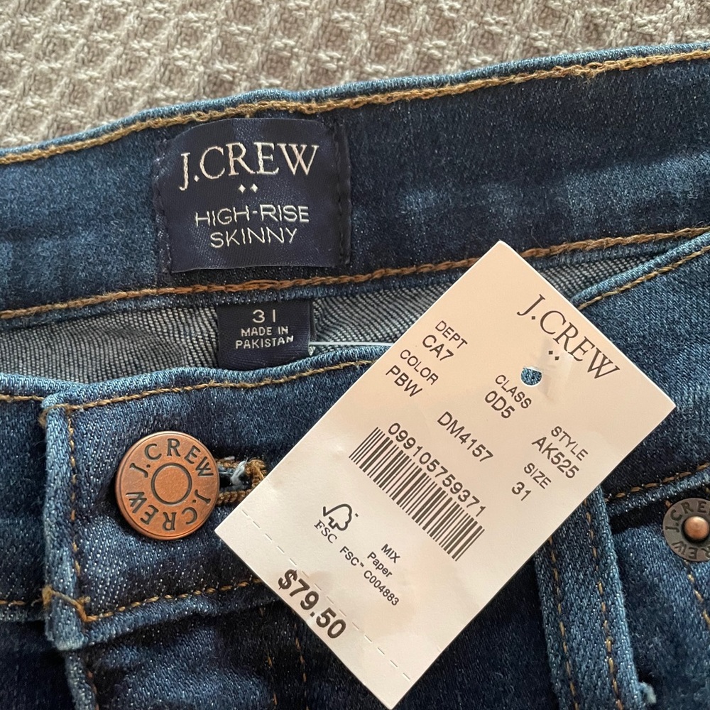 JCREW SKINNY JEANS HIGH RISE